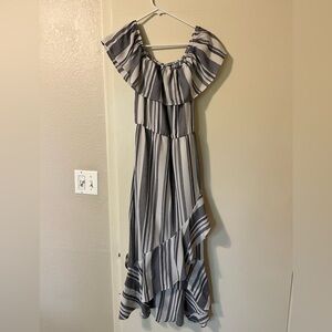 Maurices Black and White Asymmetrical Dress